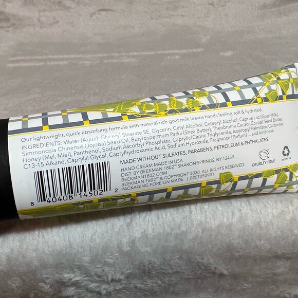 NWT: Lily of the Valley Beekman 1802 Goats Milk Hand Cream - 3.4 oz - Picture 4 of 4